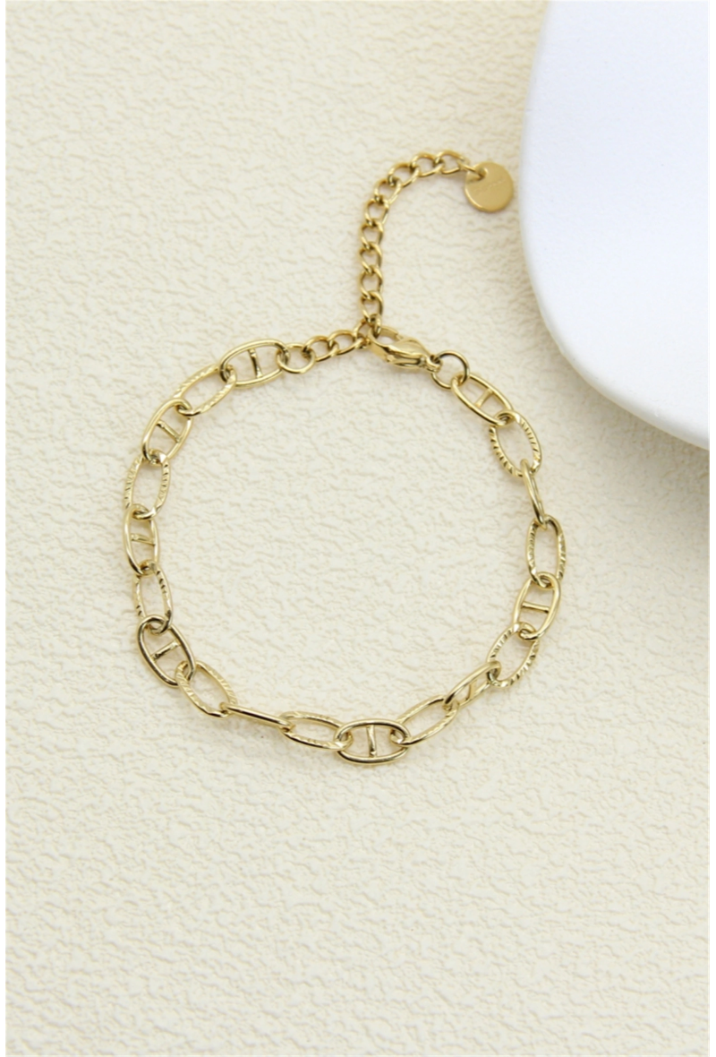 Bracelet maillon marine acier inoxydable