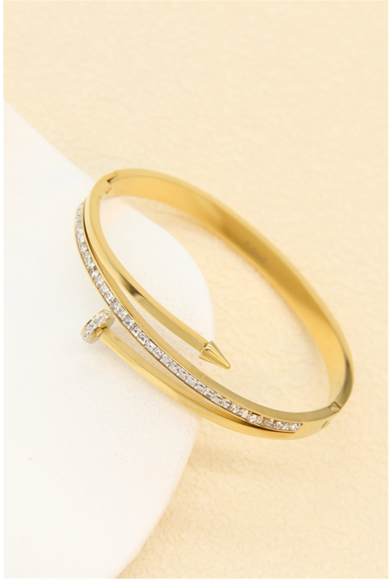 Bracelet clou luxe en acier inoxydable