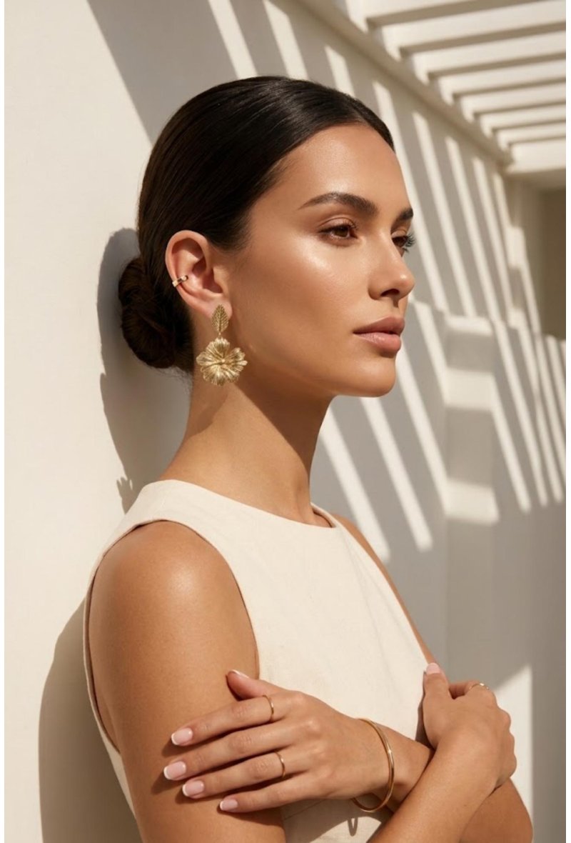 Boucles d’Oreilles Fleurs Pendantes